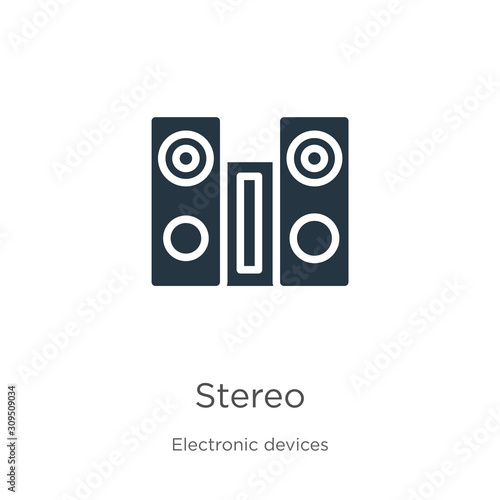 Stereo icon vector. Trendy flat stereo icon from electronic devices collection isolated on white background. Vector illustration can be used for web and mobile graphic design, logo, eps10