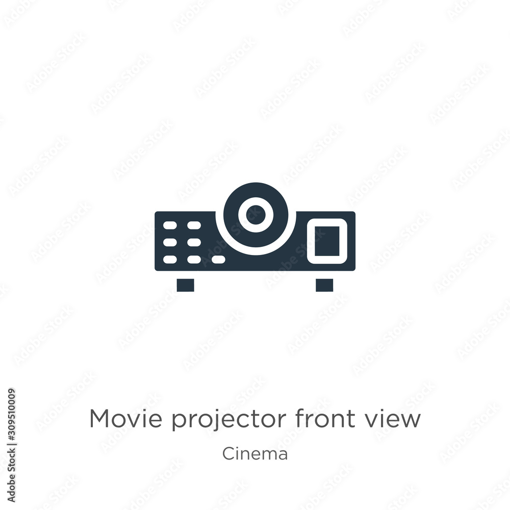 Movie projector front view icon vector. Trendy flat movie projector front view icon from cinema collection isolated on white background. Vector illustration can be used for web and mobile graphic Movie projector front view icon vector. Trendy flat movie projector front view icon from cinema collection isolated on white background. Vector illustration can be used for web and mobile graphic