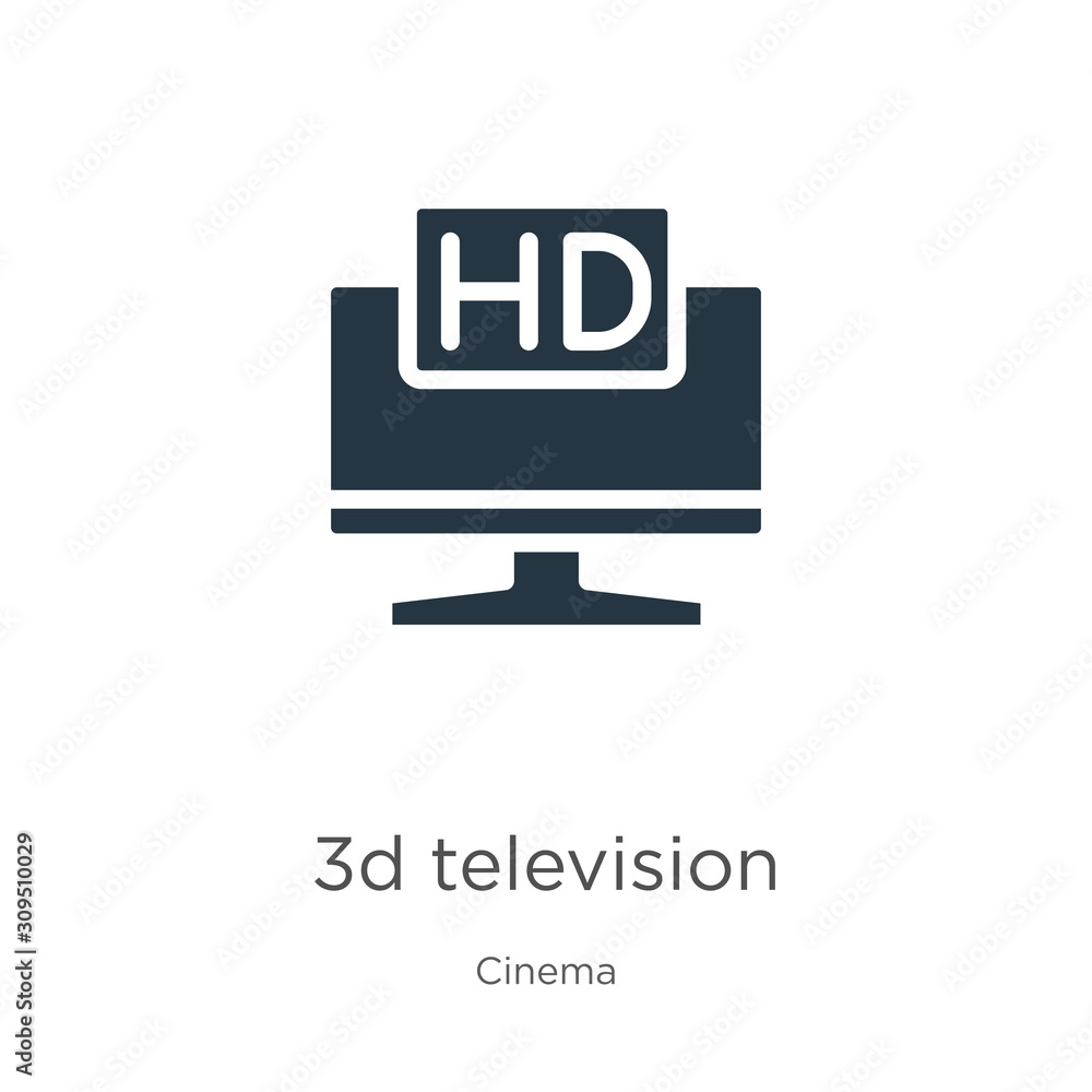 3d television icon vector. Trendy flat 3d television icon from cinema collection isolated on white background. Vector illustration can be used for web and mobile graphic design, logo, eps10 3d television icon vector. Trendy flat 3d television icon from cinema collection isolated on white background. Vector illustration can be used for web and mobile graphic design, logo, eps10