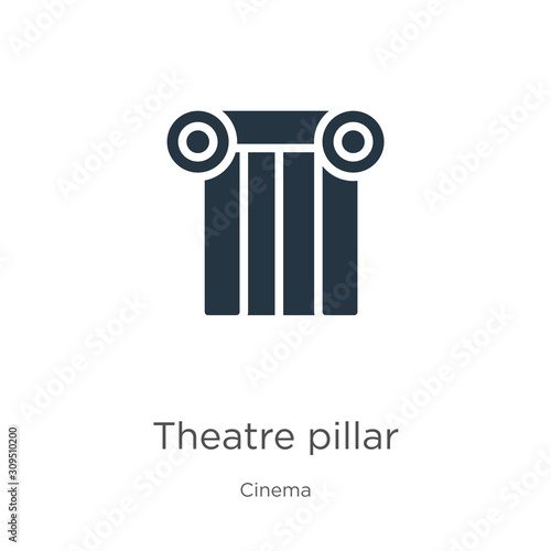 Theatre pillar icon vector. Trendy flat theatre pillar icon from cinema collection isolated on white background. Vector illustration can be used for web and mobile graphic design, logo, eps10