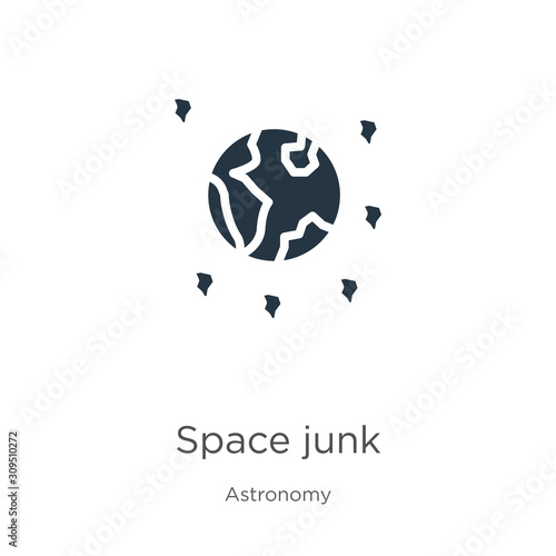 Space junk icon vector. Trendy flat space junk icon from astronomy collection isolated on white background. Vector illustration can be used for web and mobile graphic design, logo, eps10