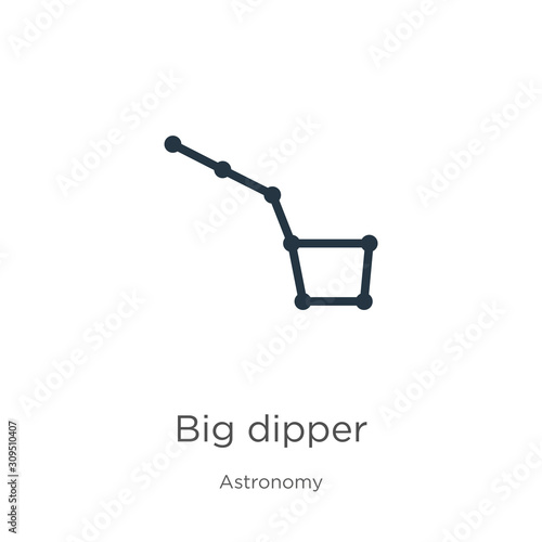 Big dipper icon vector. Trendy flat big dipper icon from astronomy collection isolated on white background. Vector illustration can be used for web and mobile graphic design, logo, eps10