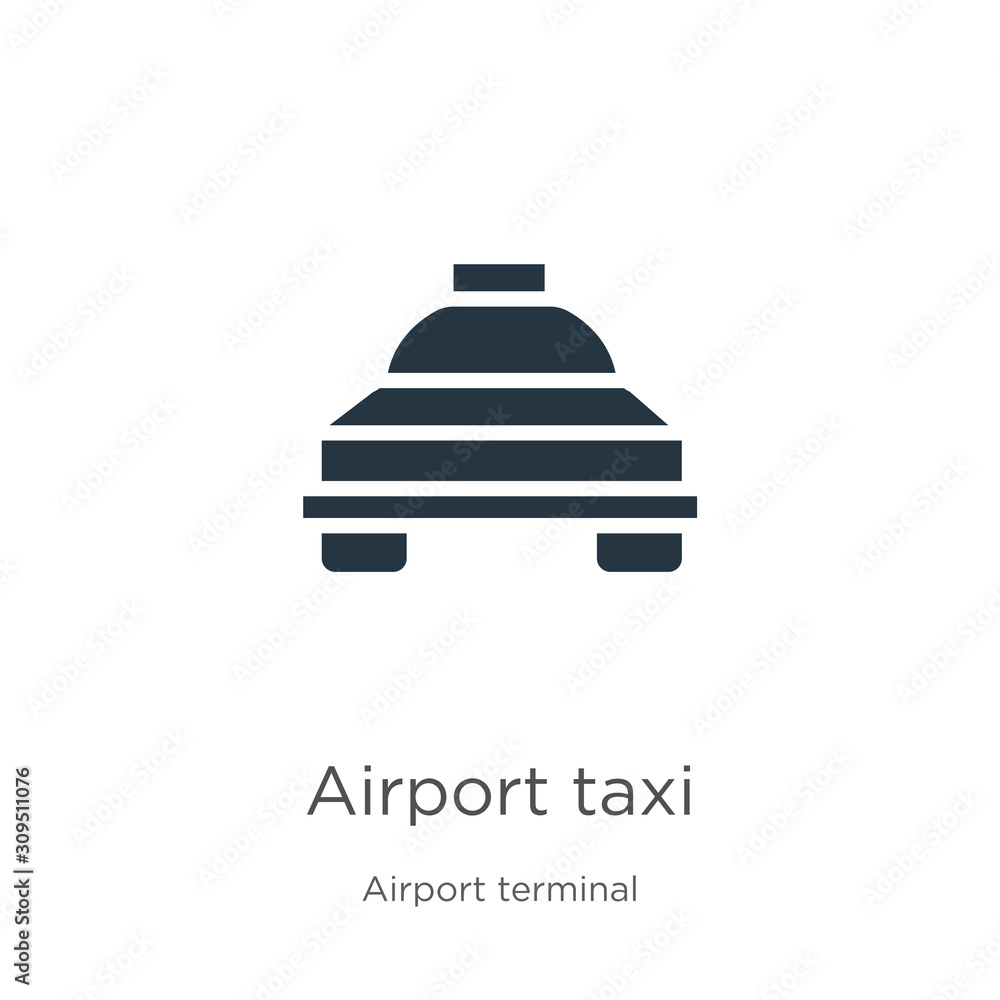Airport taxi icon vector. Trendy flat airport taxi icon from airport terminal collection isolated on white background. Vector illustration can be used for web and mobile graphic design, logo, eps10 Airport taxi icon vector. Trendy flat airport taxi icon from airport terminal collection isolated on white background. Vector illustration can be used for web and mobile graphic design, logo, eps10