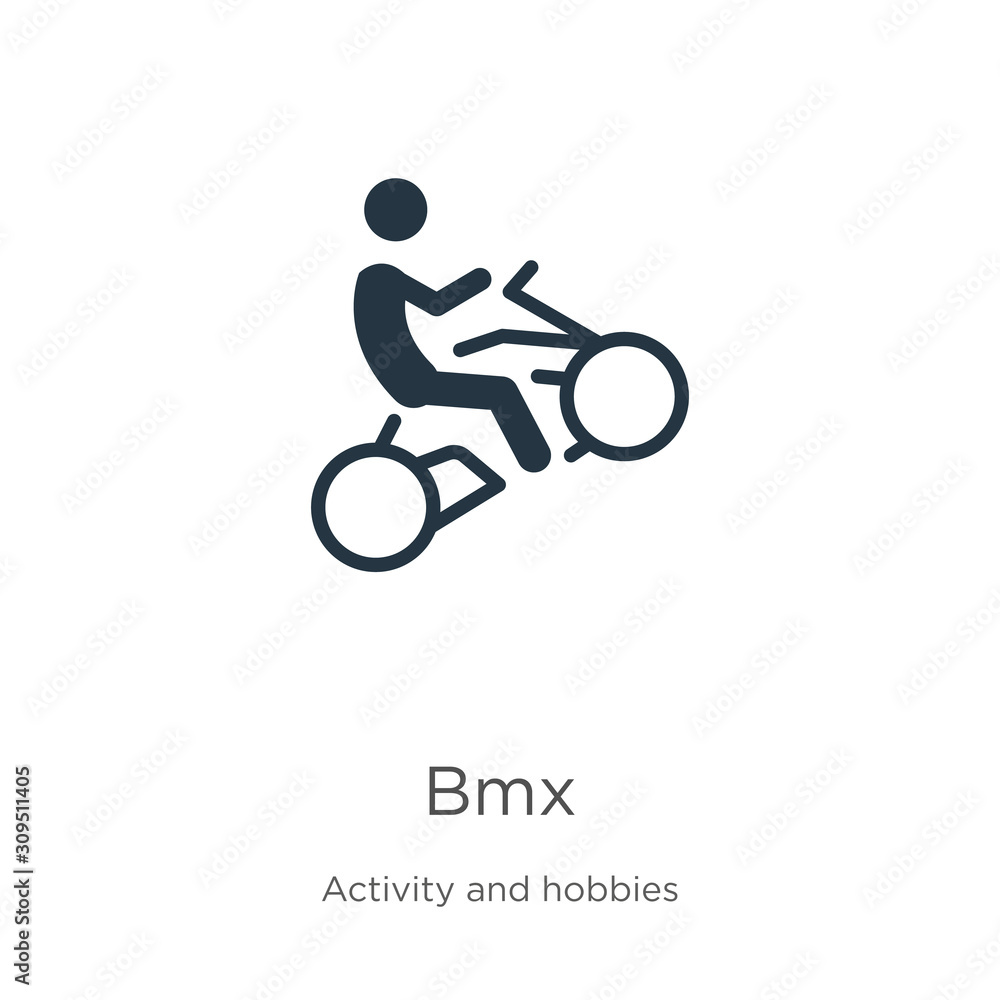 Bmx icon vector. Trendy flat bmx icon from activities collection ...