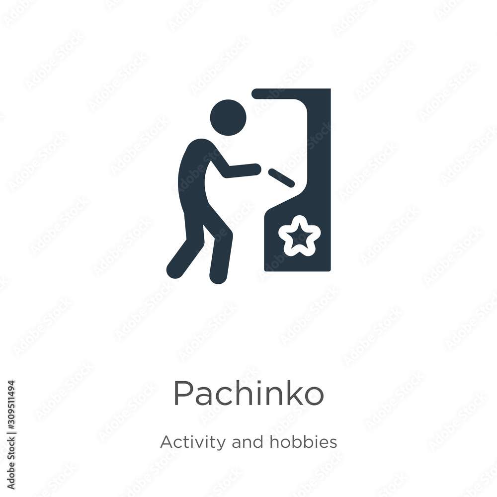 Pachinko icon vector. Trendy flat pachinko icon from activity and hobbies collection isolated on white background. Vector illustration can be used for web and mobile graphic design, logo, eps10 Pachinko icon vector. Trendy flat pachinko icon from activity and hobbies collection isolated on white background. Vector illustration can be used for web and mobile graphic design, logo, eps10