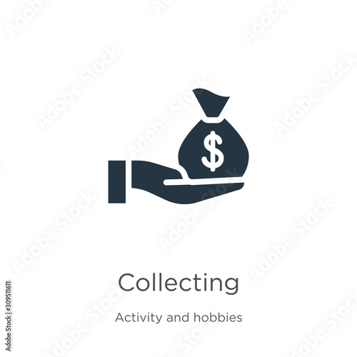 Collecting icon vector. Trendy flat collecting icon from activity and hobbies collection isolated on white background. Vector illustration can be used for web and mobile graphic design, logo, eps10
