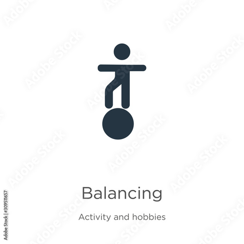 Balancing icon vector. Trendy flat balancing icon from activity and hobbies collection isolated on white background. Vector illustration can be used for web and mobile graphic design, logo, eps10