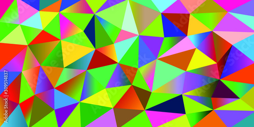 Wallpaper in the form of multi-colored triangular polygons.