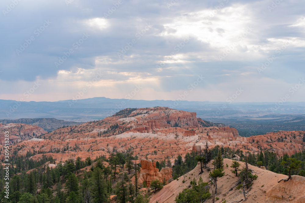 Beautiful morning view of the Sunrise Point of Bryce Canyon National Park