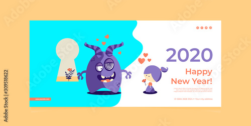 Banner año nuevo amigo de los miedos 2020