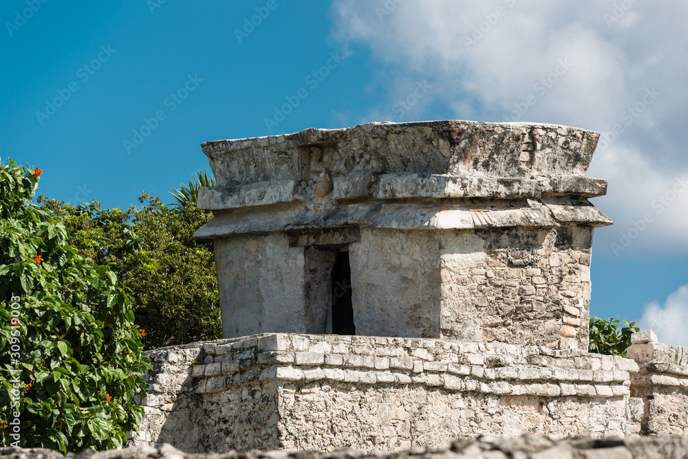 Castle mayan ruin in Tulum. Mexico