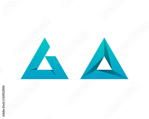 Delta icons letters A logo design