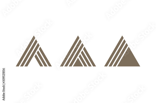 Letters A logo design delta icons