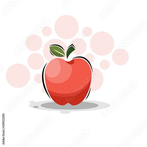 cartoon apple fruits design vector collection