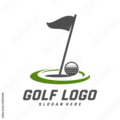 Golf logo design vector template, Vector label of golf, Logo of golf championship, illustration, Creative icon, design concept