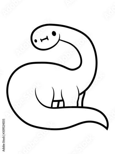 Langhals Dinosaurier Design 
