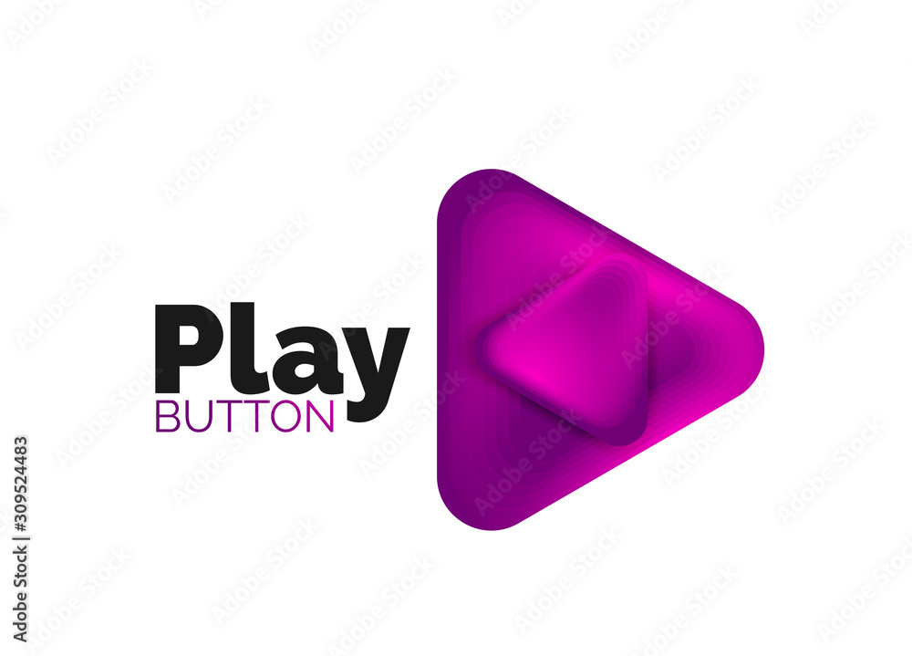 Play, arrow or download button icon, minimal design business logo template. 3d geometric bold in relief style with color blend steps effect. Vector Illustration For Wallpaper, Banner, Background, Card Play, arrow or download button icon, minimal design business logo template. 3d geometric bold in relief style with color blend steps effect. Vector Illustration For Wallpaper, Banner, Background, Card