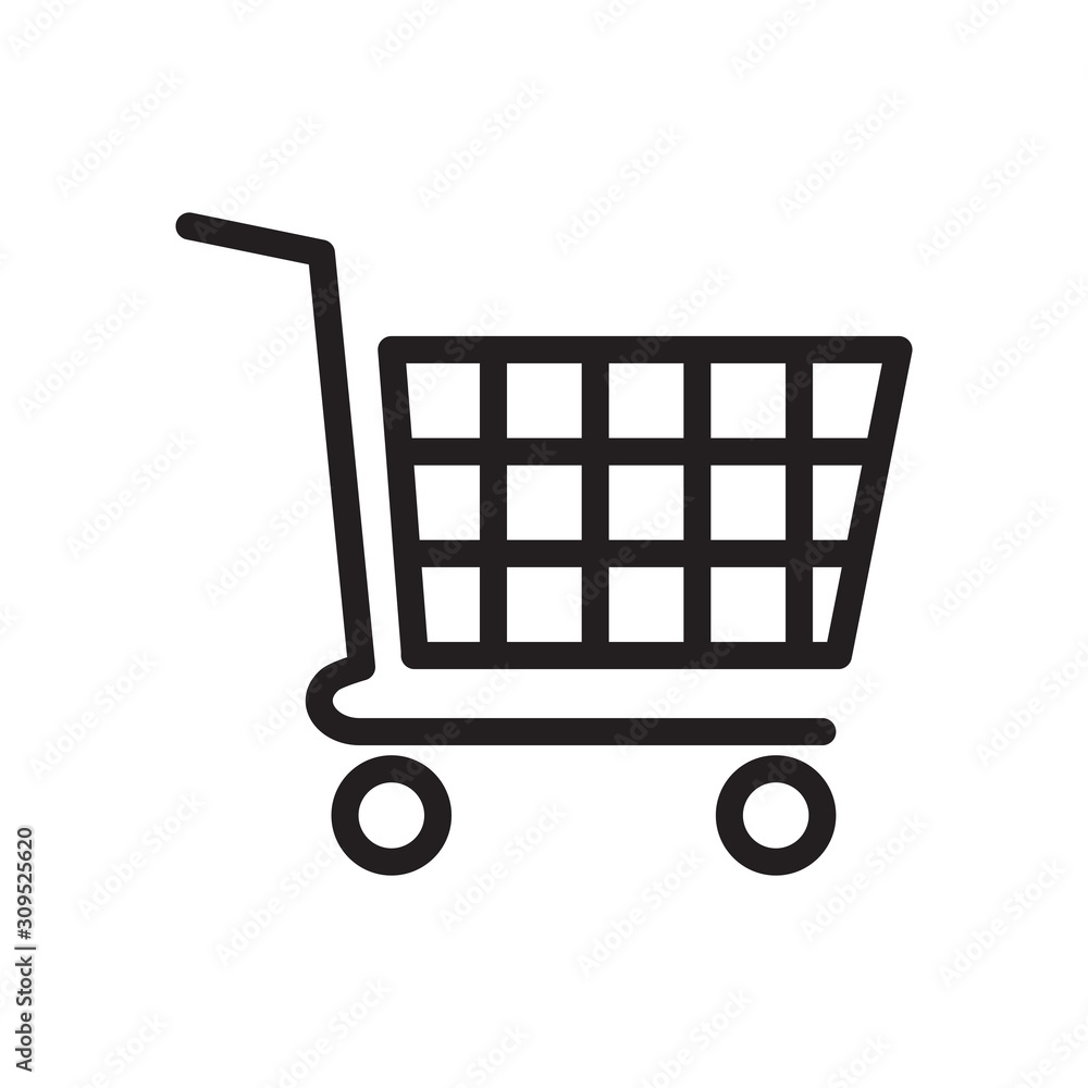 Shopping chart icon vector simple design Shopping chart icon vector simple design