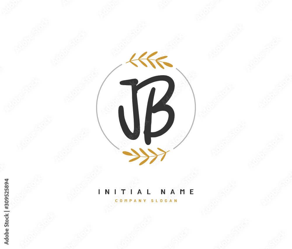 J B JB Beauty vector initial logo, handwriting logo of initial signature, wedding, fashion, jewerly, boutique, floral and botanical with creative template for any company or business. J B JB Beauty vector initial logo, handwriting logo of initial signature, wedding, fashion, jewerly, boutique, floral and botanical with creative template for any company or business.