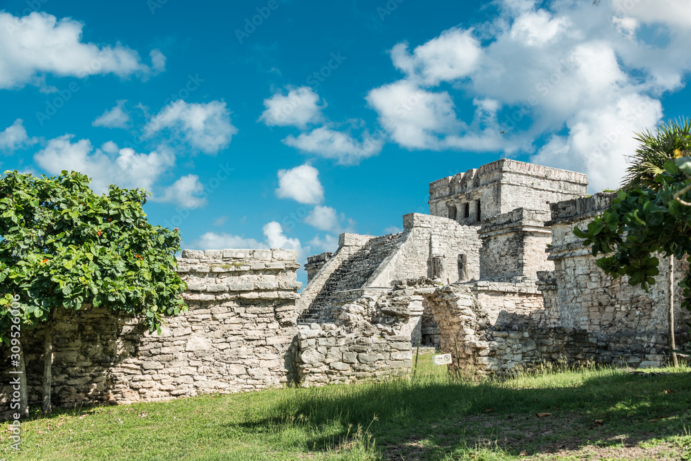 Castle mayan ruin in Tulum. Mexico