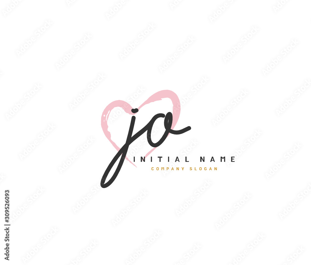 J O JO Beauty vector initial logo, handwriting logo of initial signature, wedding, fashion, jewerly, boutique, floral and botanical with creative template for any company or business. J O JO Beauty vector initial logo, handwriting logo of initial signature, wedding, fashion, jewerly, boutique, floral and botanical with creative template for any company or business.