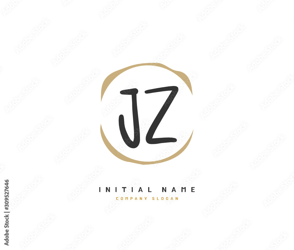 J Z JZ Beauty vector initial logo, handwriting logo of initial signature, wedding, fashion, jewerly, boutique, floral and botanical with creative template for any company or business. J Z JZ Beauty vector initial logo, handwriting logo of initial signature, wedding, fashion, jewerly, boutique, floral and botanical with creative template for any company or business.