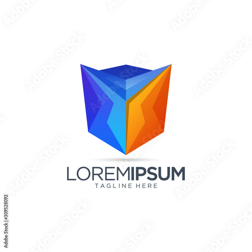 Abstract Colorful Shield Logo Vector Template Free Download Abstract Colorful Shield Logo Vector Template - GFXLoad