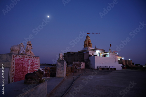 Shree Koteshwar Mahadev Mandir in Koteshvar Night, Gujarat, Kutch, India photo
