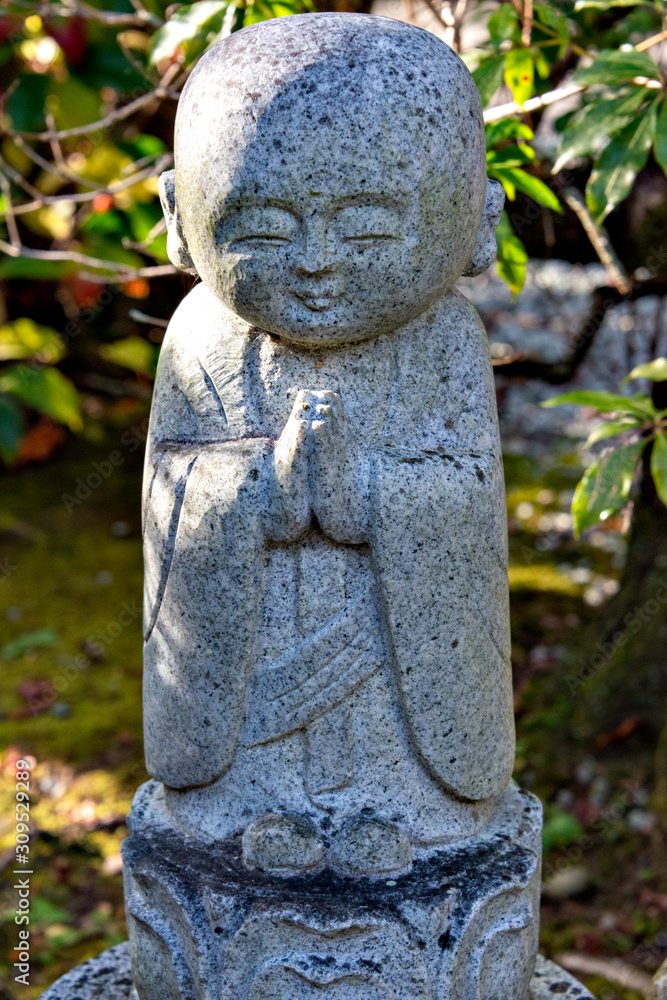 Jizo (stone statue) at Rakan-ji temple in Kasai city, Hyogo prefecture, Japan Jizo (stone statue) at Rakan-ji temple in Kasai city, Hyogo prefecture, Japan