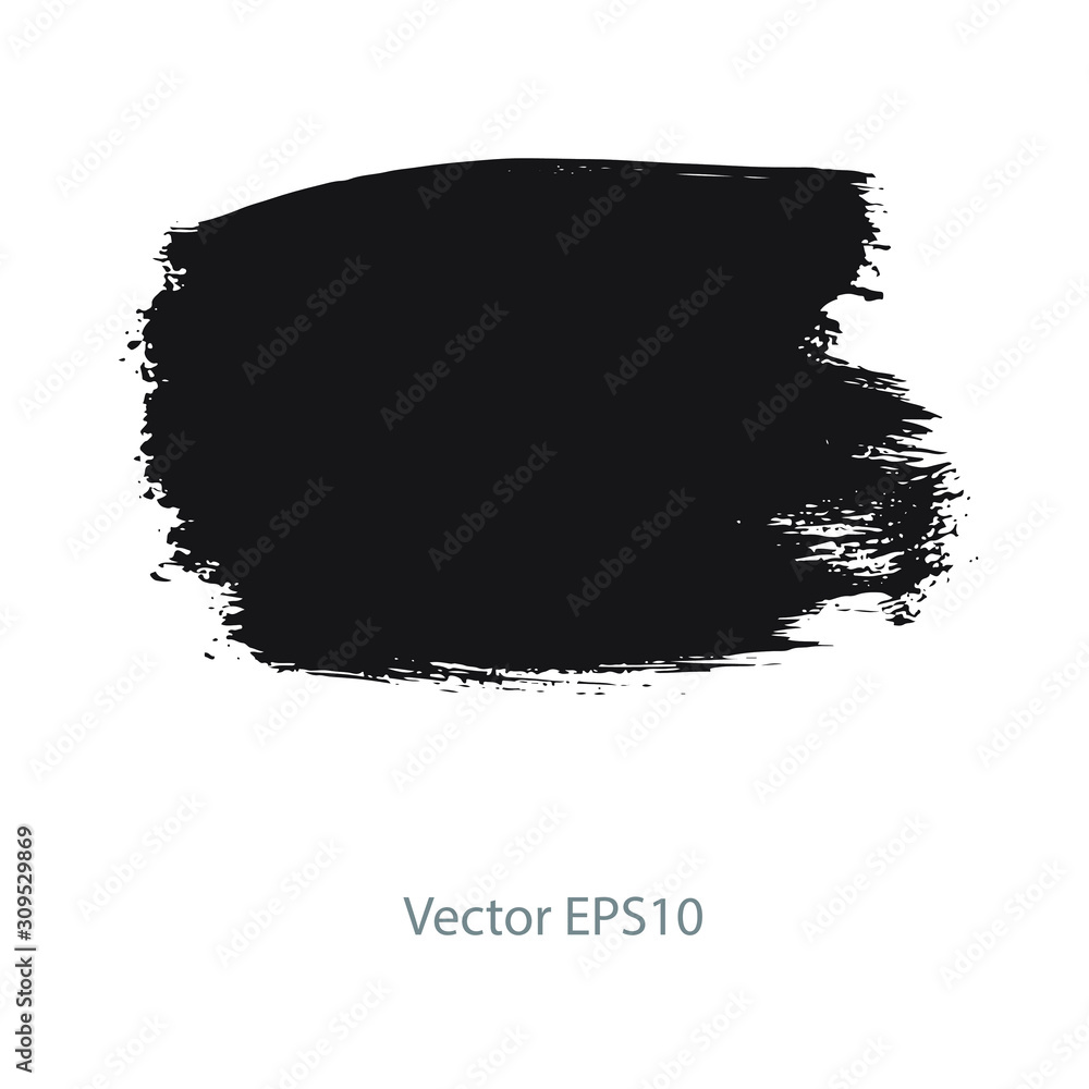 Fototapeta premium brush strokes watercolor background. Vector black paint