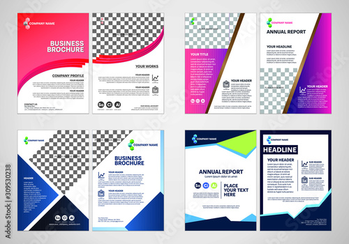 Annual report and business brochure design template pack