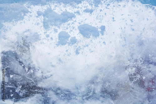 Ice background. The frozen ...