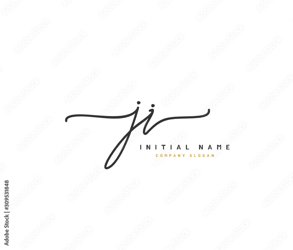 J I JI Beauty vector initial logo, handwriting logo of initial signature, wedding, fashion, jewerly, boutique, floral and botanical with creative template for any company or business. J I JI Beauty vector initial logo, handwriting logo of initial signature, wedding, fashion, jewerly, boutique, floral and botanical with creative template for any company or business.