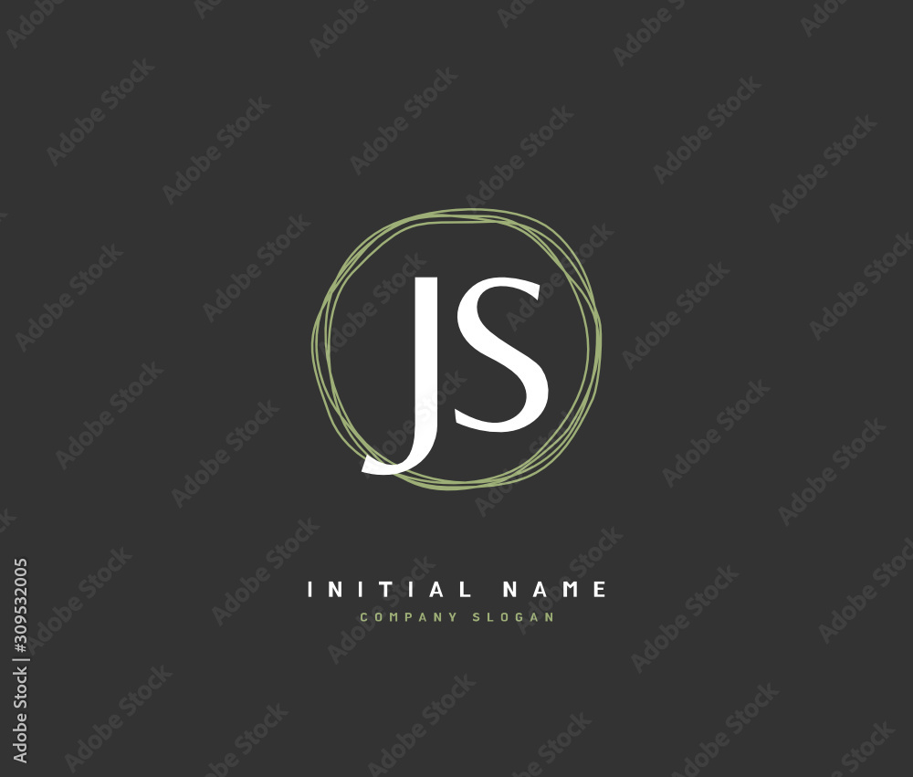 J S JS Beauty vector initial logo, handwriting logo of initial signature, wedding, fashion, jewerly, boutique, floral and botanical with creative template for any company or business. J S JS Beauty vector initial logo, handwriting logo of initial signature, wedding, fashion, jewerly, boutique, floral and botanical with creative template for any company or business.