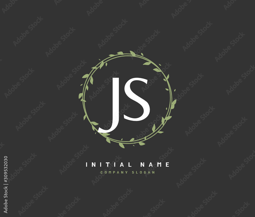J S JS Beauty vector initial logo, handwriting logo of initial signature, wedding, fashion, jewerly, boutique, floral and botanical with creative template for any company or business. J S JS Beauty vector initial logo, handwriting logo of initial signature, wedding, fashion, jewerly, boutique, floral and botanical with creative template for any company or business.