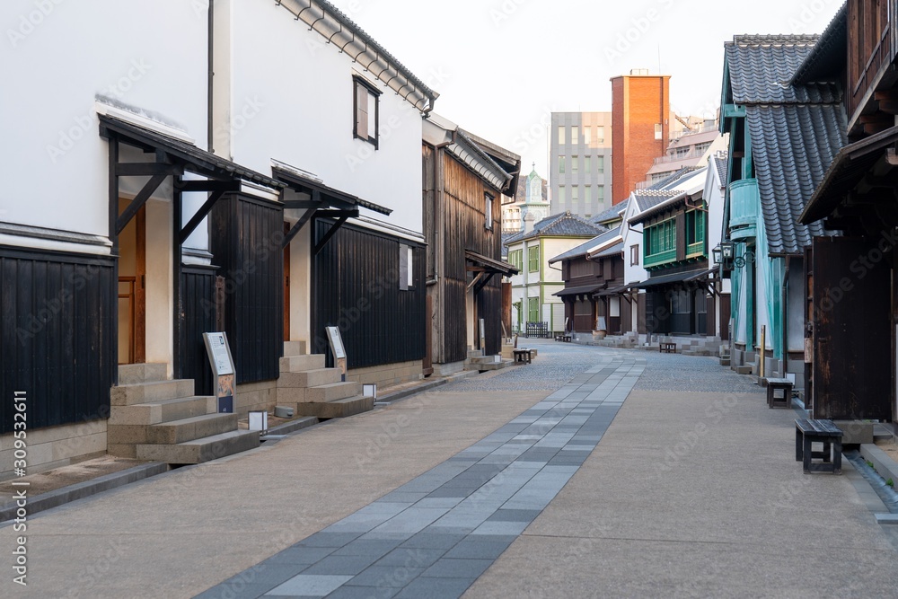 Japanese classic old town in Nagasaki Kyushu the south part of Japan.