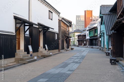 Japanese classic old town in Nagasaki Kyushu the south part of Japan. photo