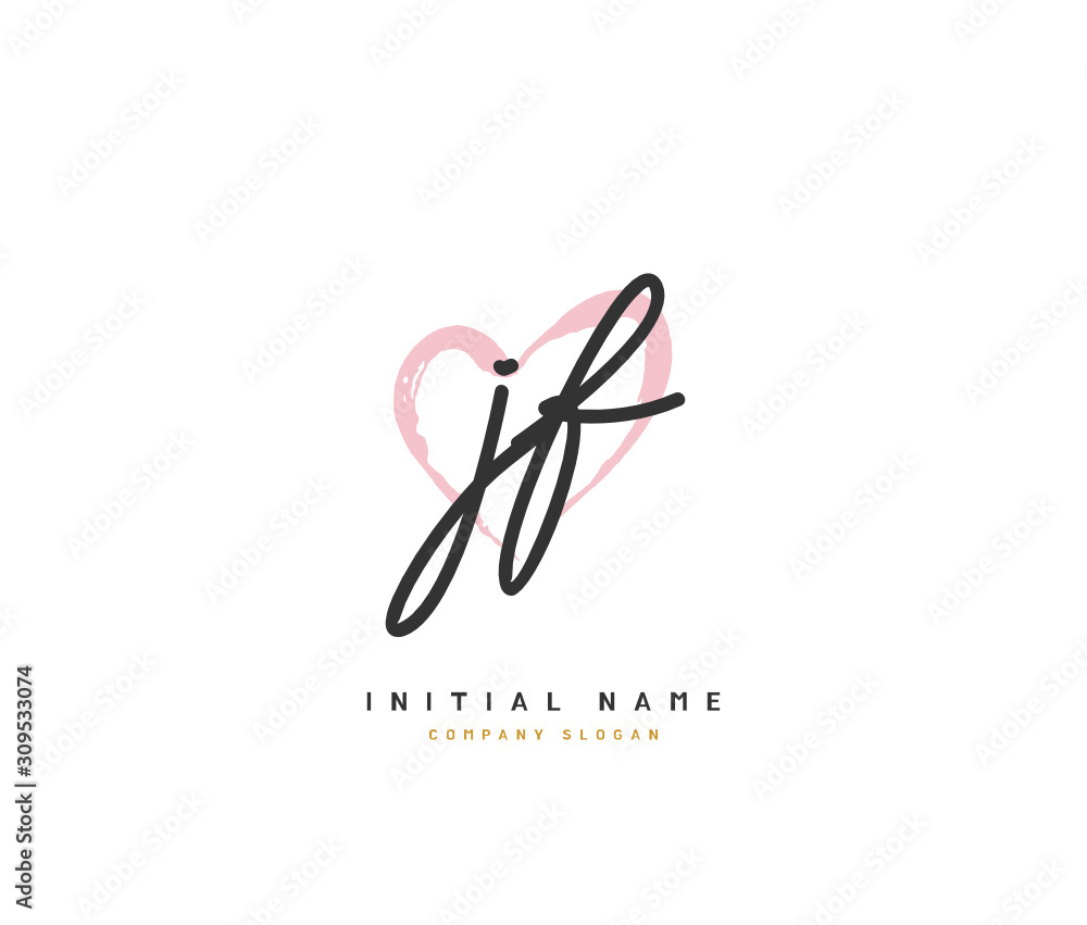 J F JF Beauty vector initial logo, handwriting logo of initial signature, wedding, fashion, jewerly, boutique, floral and botanical with creative template for any company or business. J F JF Beauty vector initial logo, handwriting logo of initial signature, wedding, fashion, jewerly, boutique, floral and botanical with creative template for any company or business.