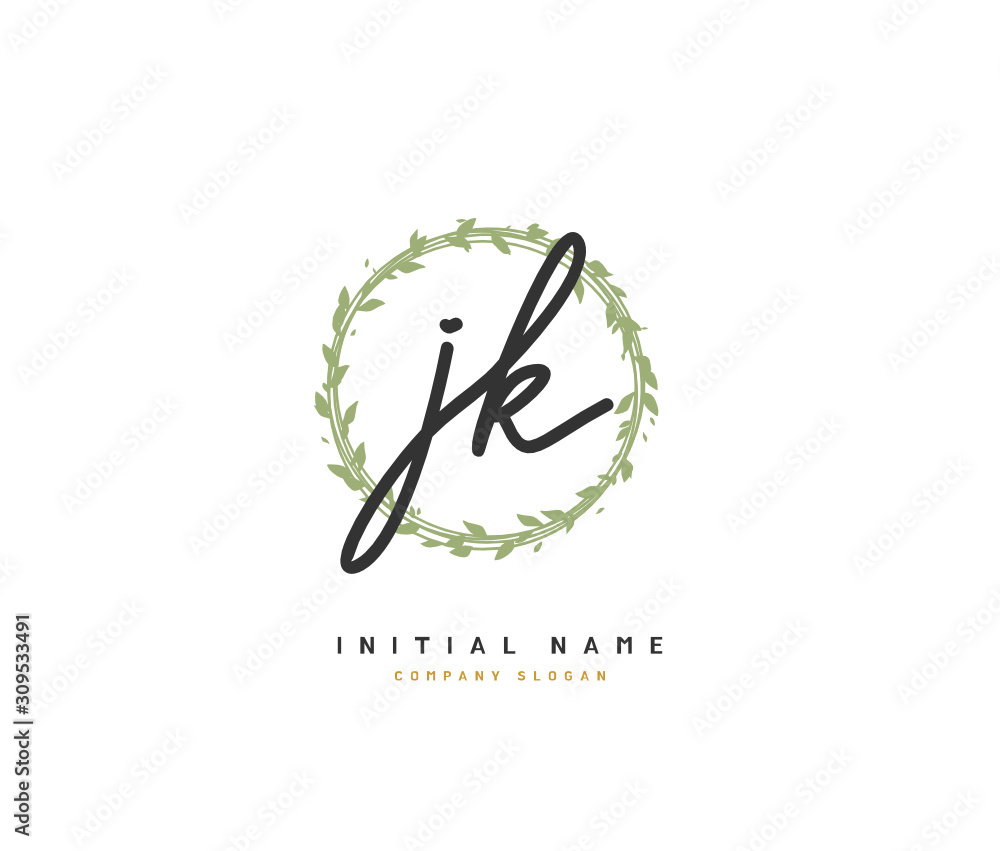 J K JK Beauty vector initial logo, handwriting logo of initial signature, wedding, fashion, jewerly, boutique, floral and botanical with creative template for any company or business. J K JK Beauty vector initial logo, handwriting logo of initial signature, wedding, fashion, jewerly, boutique, floral and botanical with creative template for any company or business.