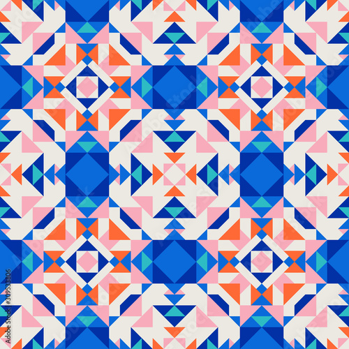 Vector seamless texture for tile. Geometric seamless pattern stock vector illustration. Abstract seamless pattern for textile.