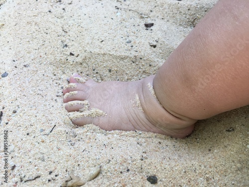feet on the beach