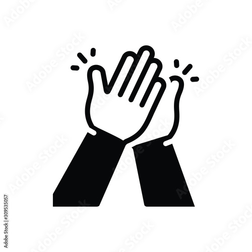 Black solid icon for highly 