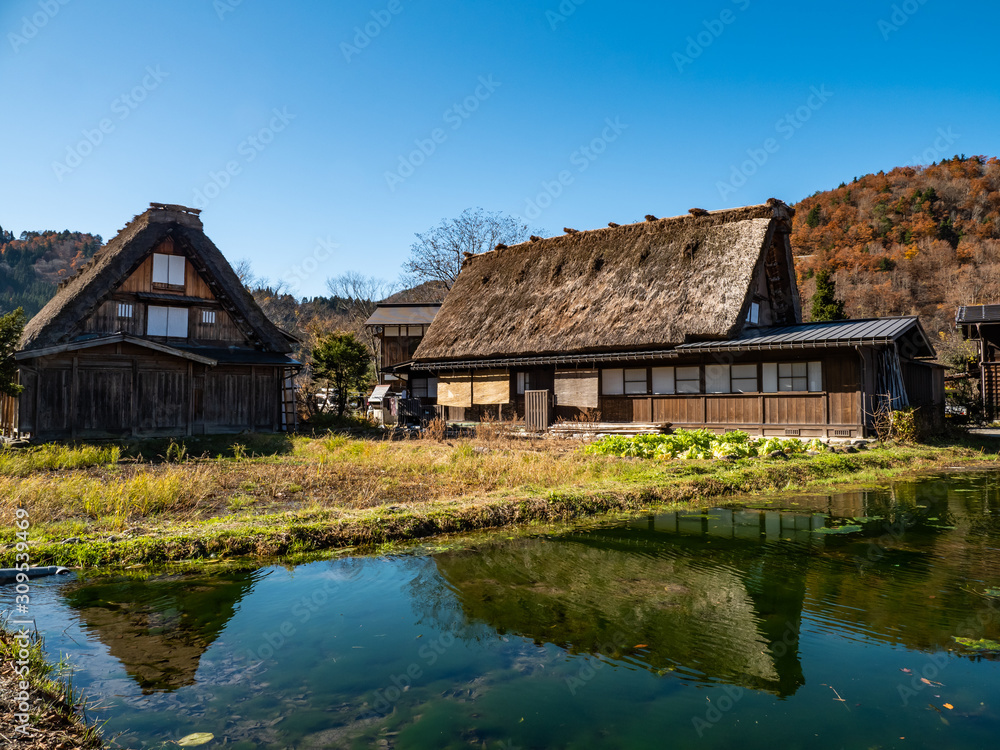 The ancient village of Japan is a world heritage site The ancient village of Japan is a world heritage site