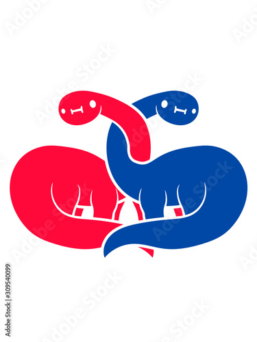 Bunte Langhals Dinosaurier cartoo