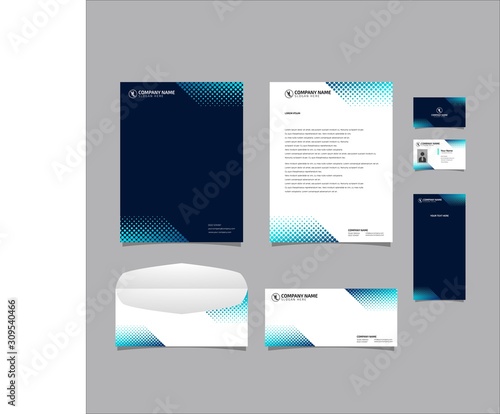 Corporate identity set branding template design kit. editable brand identity with abstract background color for Business Company and Finance Vector eps 10