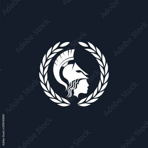 pallas athena logo black white photo