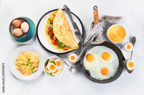 Cooked egg dishes photo