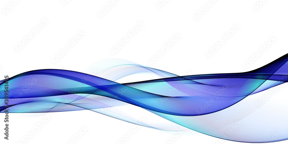 Naklejka premium Color light blue abstract waves design