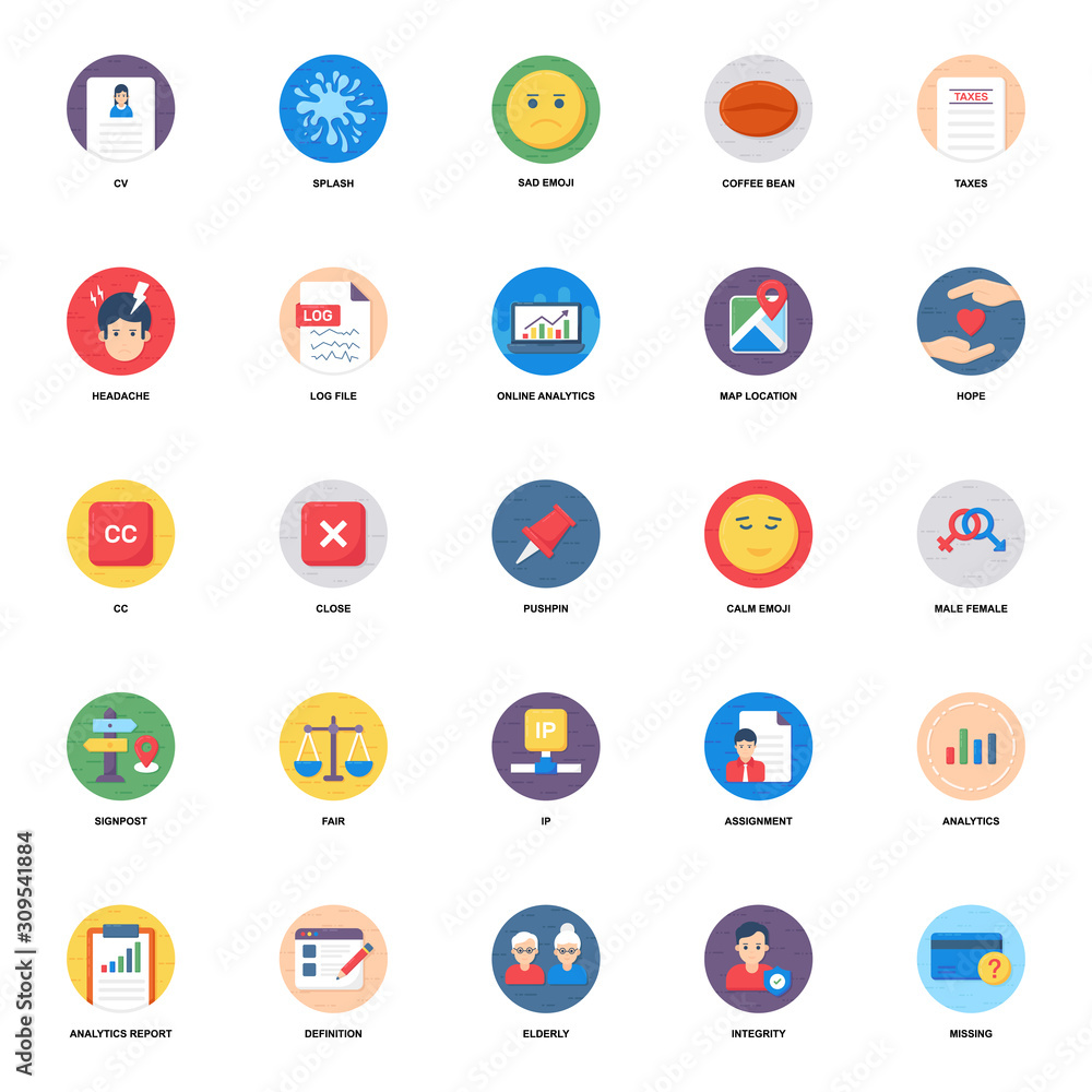 Emoji Flat Rounded Flat Vectors Design Emoji Flat Rounded Flat Vectors Design