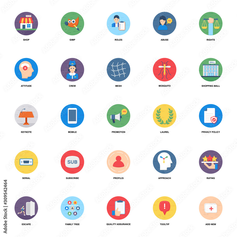 Promotion Flat Icons Vector Pack 